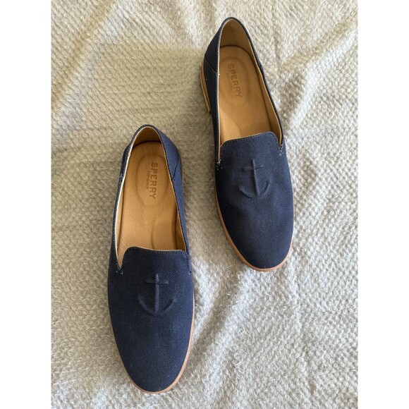 Sperry Top-Sider Women anchor Loafer Size 9.5 navy blue - Picture 1 of 15